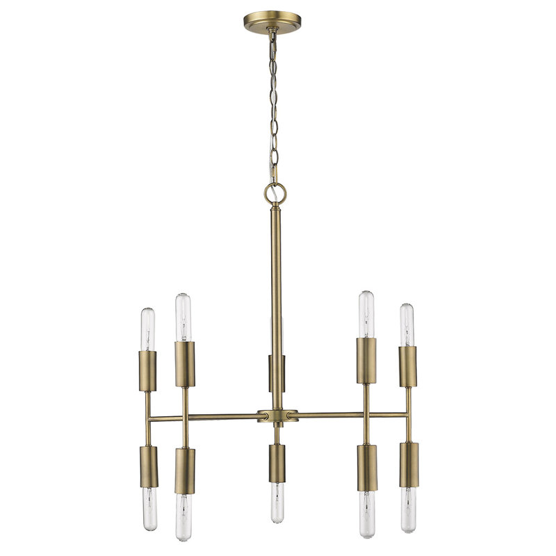Lustre linéaire moderne 10 lumières spoutnik Peachey