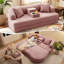 Upholstered 34.64 " Chenille Sofa Bed-357957826