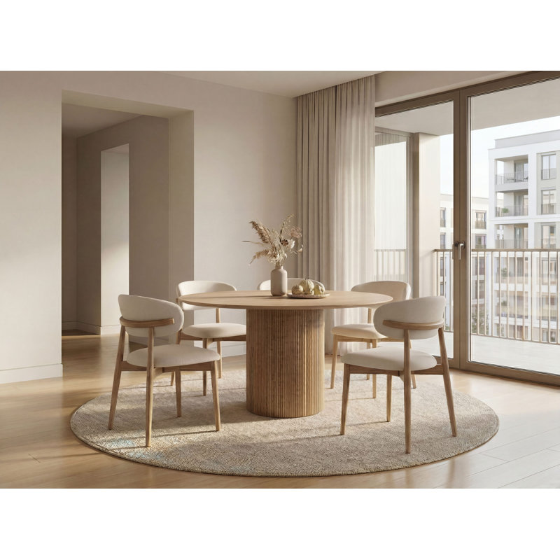 Table de salle à manger Vienna Vienna, Naturel, H 30 po x L 53,15 po x l 53,15 po