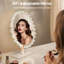 Miroir de salle de bain rond avec lumières, contrôle tactile, miroir de salle de bain rond avec lumières, 3 modes de couleur et luminosité de 10% à 100%, (blanc)