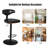 Vedder Swivel Upholstered Adjustable Height Counter Stool with Solid Wood Frame