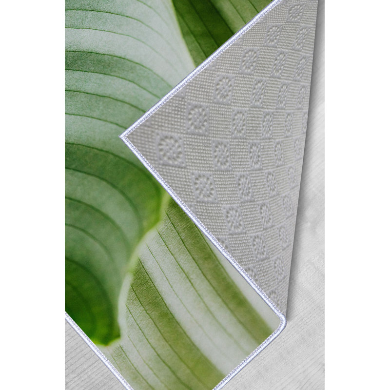 Stylish Hall Carpet (2.6 x 4.9 ft), 100% Polyester, 0.3 in Pile Height | Non-Slip PVC Dot Underside, 3D Digital Printing | Machine Washable, Durable & Easy Care, Perfect for Entryways & Living Rooms