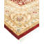 Tapis rouge / ivoire noué à la main de conception unique 9 pi 2 po x 12 pi 5 po Shevaun