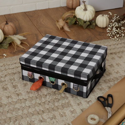 Boîte de rangement Gracie Oaks Buffalo Plaid
