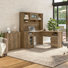 Ensemble de bureau d'ordinateur en L 3 pièces Shelonda