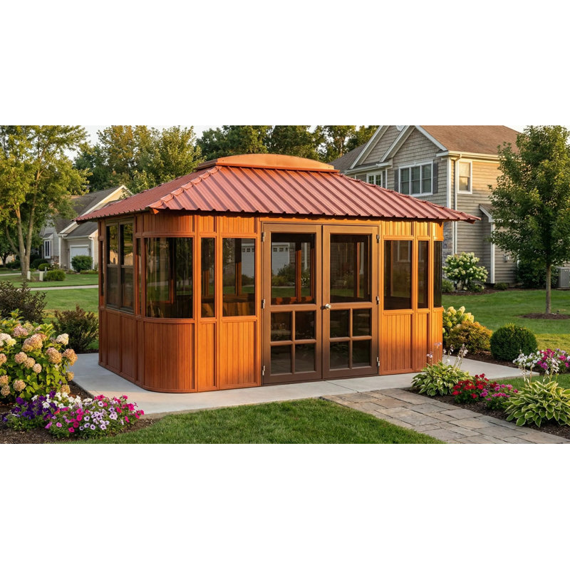 Pavillon de jardin en composite Ultrawood l 15,5 pi x P 11,5 pi Aspen
