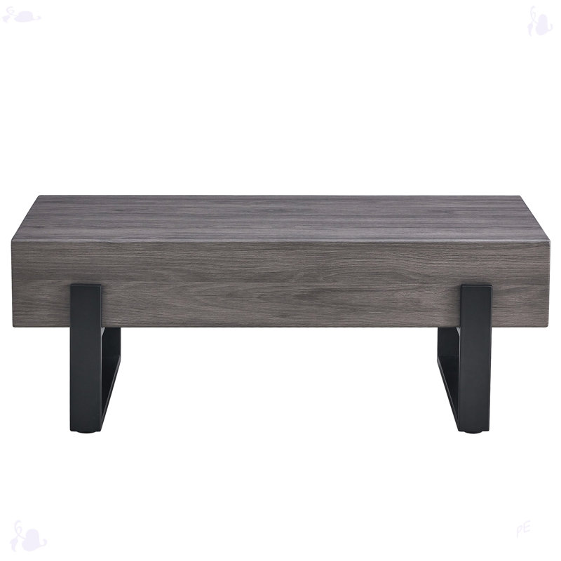 Table basse en MDF avec pieds en métal