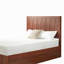 Structure de lit plateforme en bois massif grand format avec tiroirs de rangement latéraux, support de lattes en bois courbé-760371449