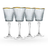 Cristine Gold Rim White Wine Glass, Set Of 4