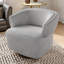 Fauteuil demi-tonneau, fauteuil de lecture rembourré, fauteuil d'appoint avec base à 360 degrés