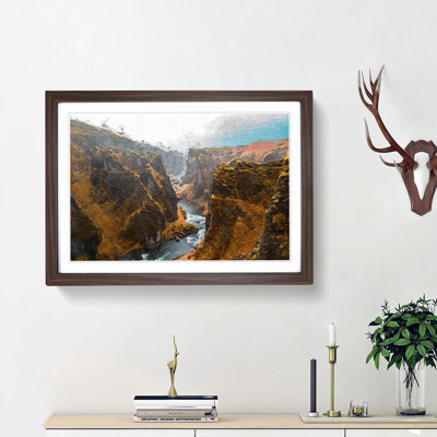 Canyon in Iceland - Picture Frame Painting Print