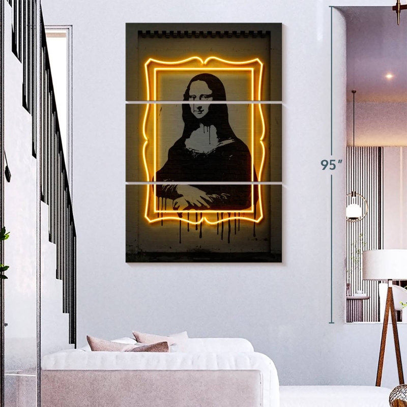 Leisha Mona Lisa Illuminated, 74" H x 48" W