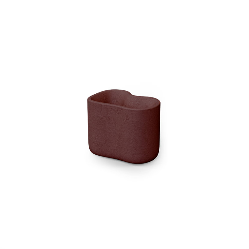 Milos Planter, 6" H x 7.5" W x 5" D, Garnet