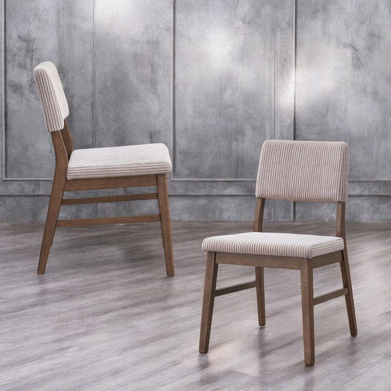 Ensemble de chaises d'appoint avec dégagement au sol pratique pour un placement facile, Beige