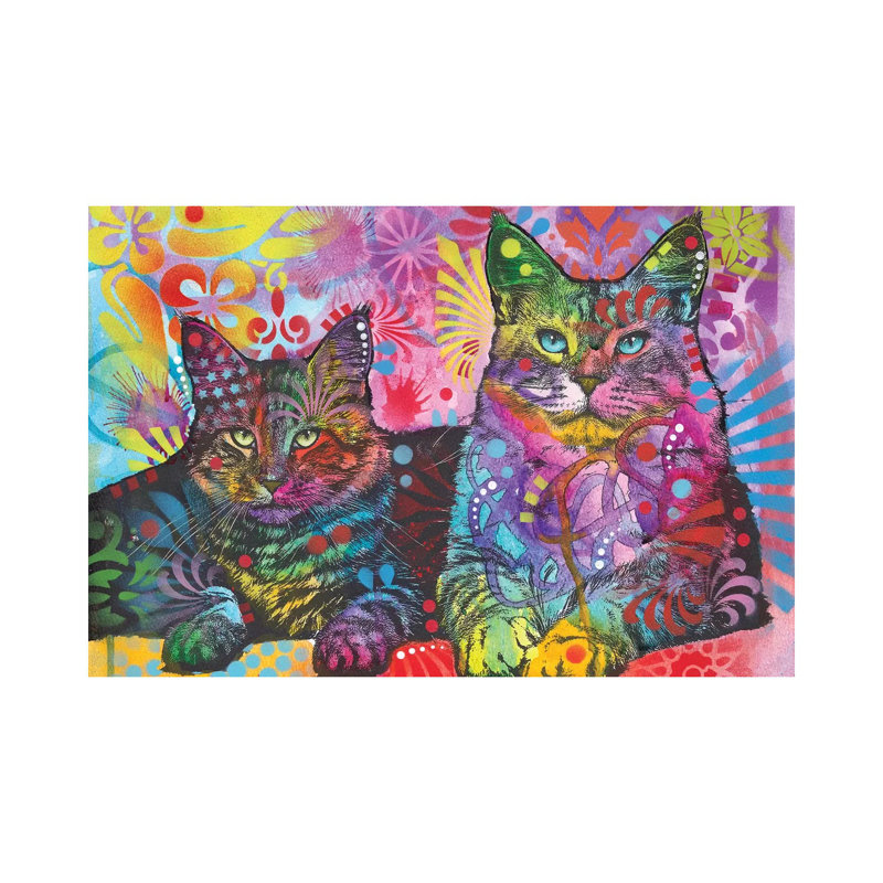 2 Cats by Dean Russo - Wrapped Canvas Print, 20.32 cm H x 30.48 cm W