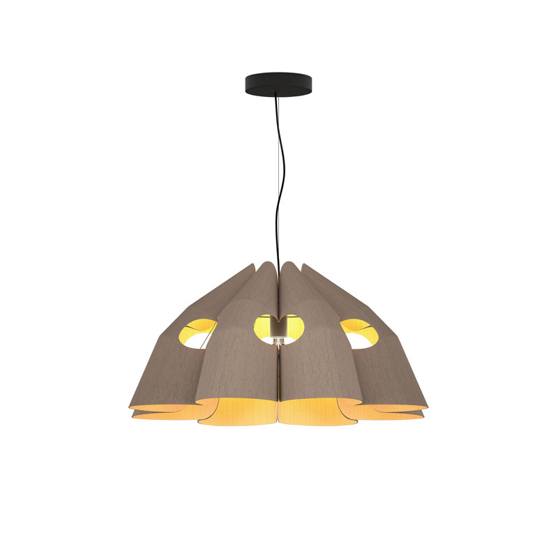  Luminaire suspendu 1 lumière Empire, Chêne gris