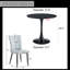 Ensemble bistro 5 pièces - Table noire compacte et chaises minimalistes avec pieds en métal-802046244