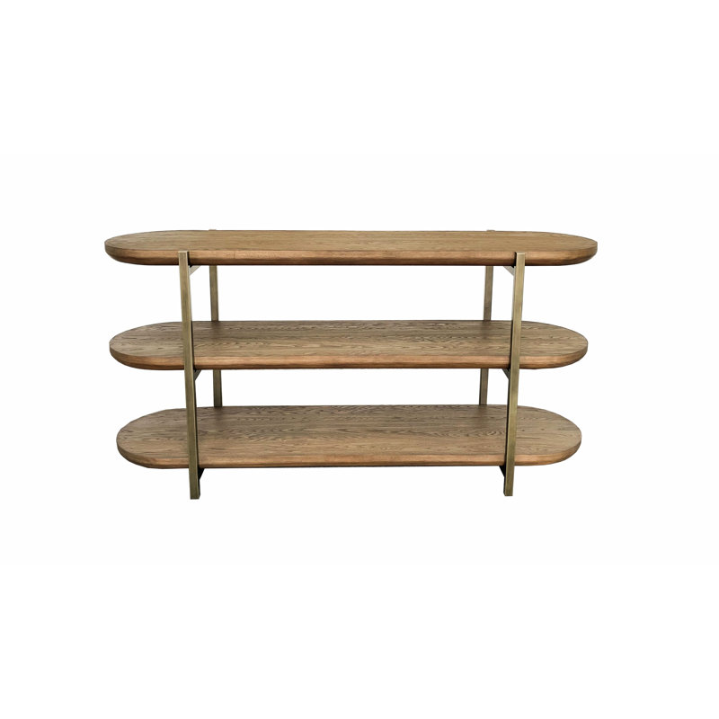 Console au fini latte avec rangement, 61,45 po Profondeur et largeur moderne de 17,97 po et hauteur de 30,46 po