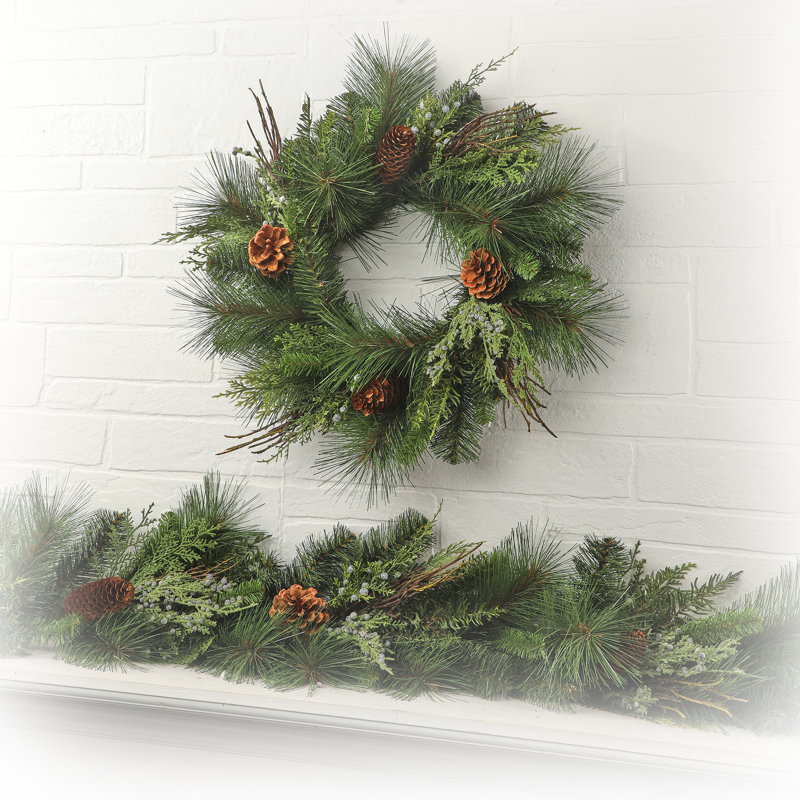 Faux Wreath, 12" H x 12" W x 4" D