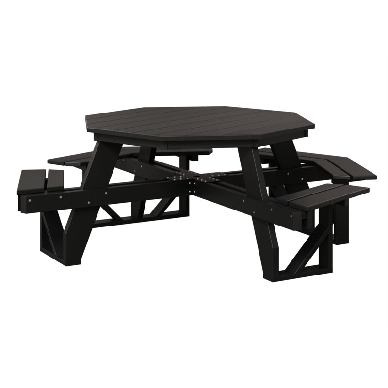Table de pique-nique octa, Noir