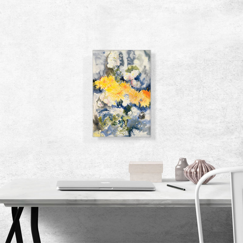 «Yellow and Blue 1915» par Charles Demuth, reproduction d'art sur toile tendue, H 18 po x l 12 po x P 0,75 po