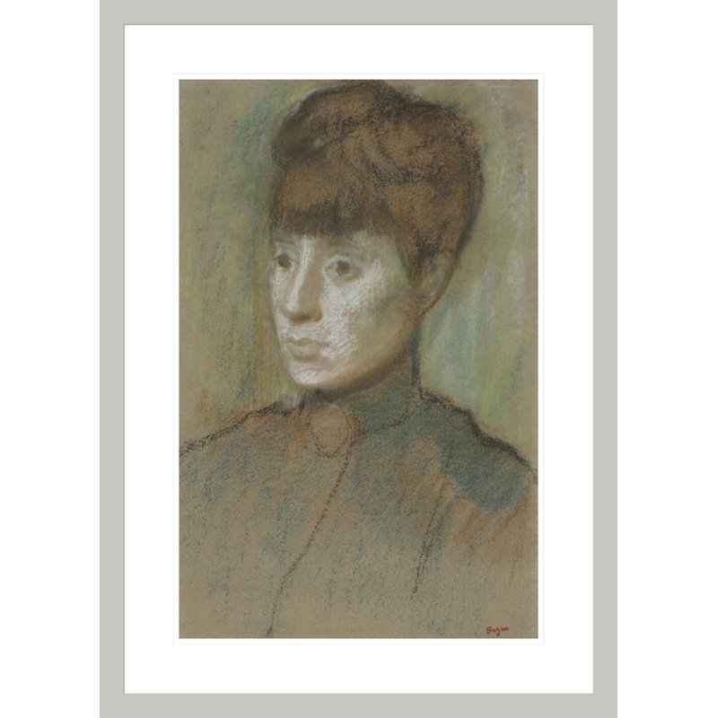 Tête de femme par Edgar Degas, H 29,5 po x l 21,28 po