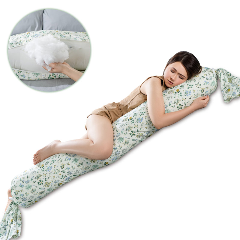 Coussin de grossesse réglable - Soutien complet du corps pour dormir - Fermeté et forme réglables - Soutient le dos, les jambes, le ventre, les hanches pour les femmes enceintes - Housse amovible