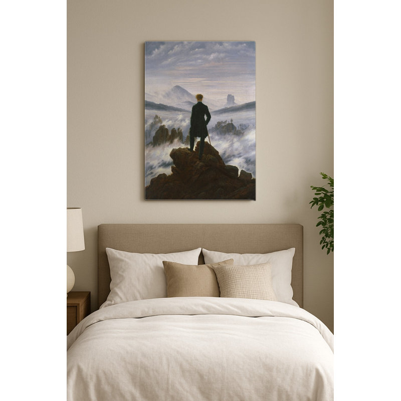 Voyageur contemplant une mer de nuages ​​(1818) — Portrait en métal, 14" H x 11" W