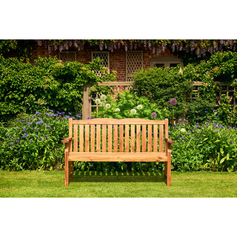 Laceyville - Mayfield Acacia Teak Look Bench, 96cm H x 120cm W x 68cm D
