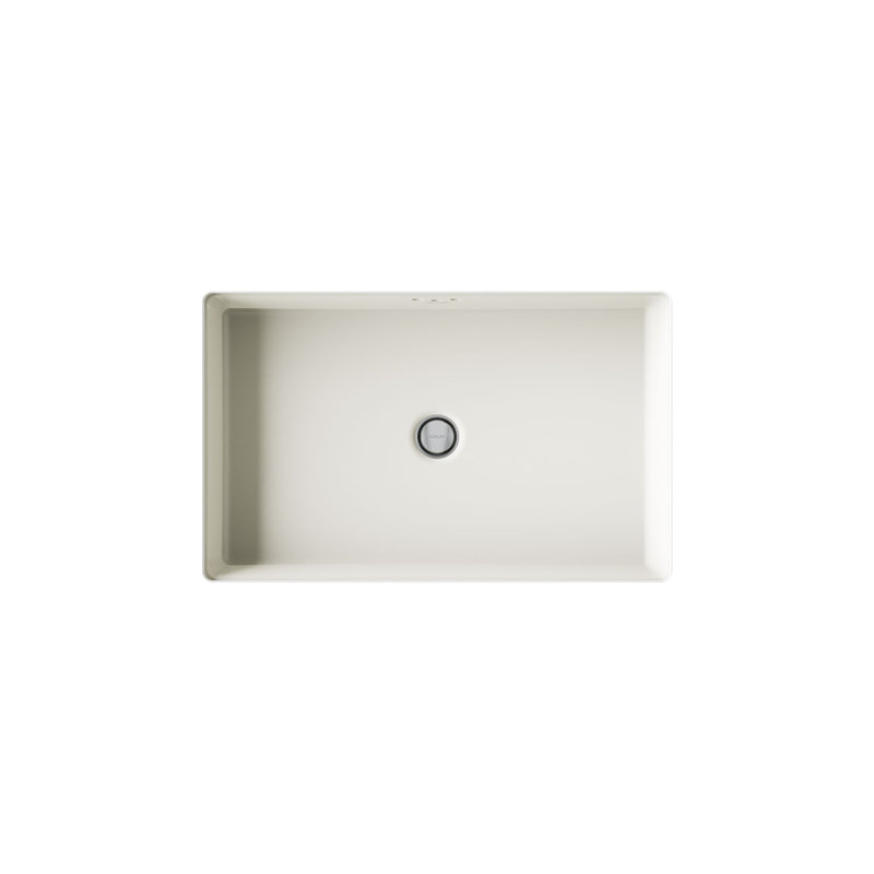 Kathryn® Vitreous China Rectangular Undermount Bathroom Sink and Overflow, Biscuit