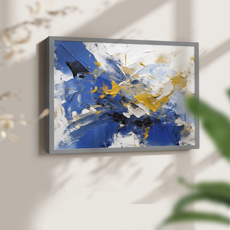 Abstract Series-CXLIX -Framed Print - Restickable, 8" H x 10" W, Gray