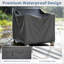 Housse de chaise de patio résistante aux intempéries avec protection en PVC respirante et durable résistante à l'eau, ourlet élastique réglable, sangles à fermeture par clic et trous d'air