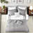 Luxurious Grey Polyester Bedding Sets, Comforter Quilt For Home Use