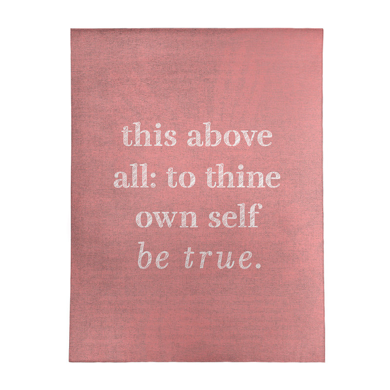 Tapis en chenille de polyester inspiré des citations Shakespeare, Rectangle 8 pi x 10 pi