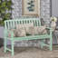 Banc d'intérieur/extérieur en bois menthe pour un look élégant, rendant l'extérieur plus attrayant