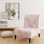 Fauteuil de chambre moderne rembourré en velours Brechta Vibrant Curve Design II