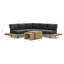 Canapé modulaire d'extérieur avec table basse Lobos
