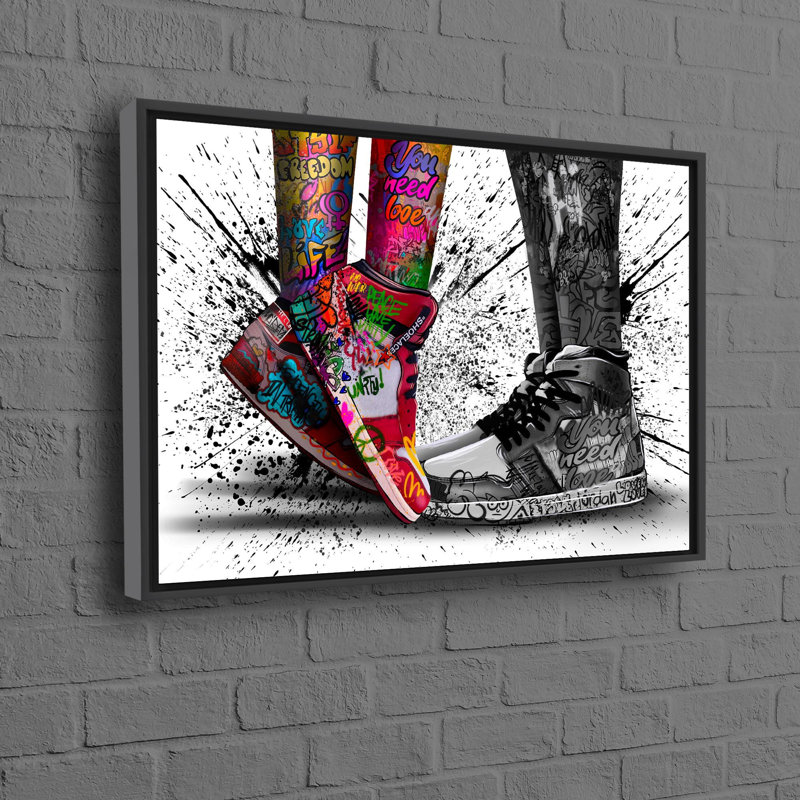 Print on Canvas, 20 cm H x 30 cm W, Framed Print without Mat, Black