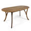 Table ovale en bois 70 po pour l'extérieur avec un patio fini