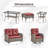 Valierius 7-Piece Outdoor Wicker Patio Furniture With Loveseat Glider, Rattan Coversation Set With Water Resistant Cushions-111720503