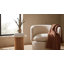 Fauteuil pivotant moderne à dossier incurvé pour salon - Fauteuil élégant et capitonné pour chambre ou salle à manger-774340522