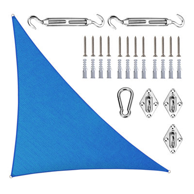 Royal Shade 20' x 20' x 28.3' Triangle Shade Sail with Hardware Kit