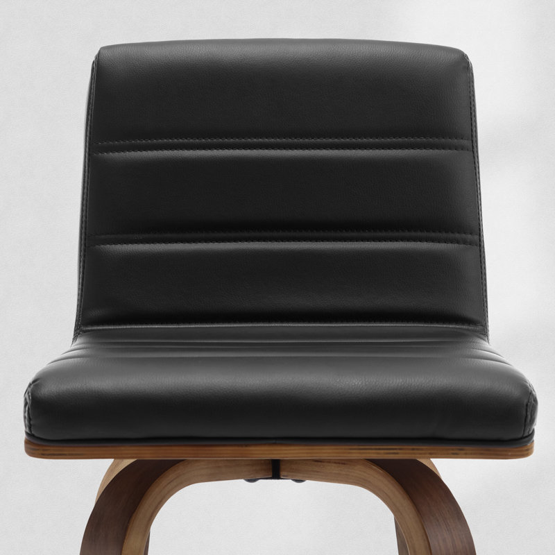Upholstered  Swivel Counter & Bar Stool, Black, Counter Stool (26" Seat Height)