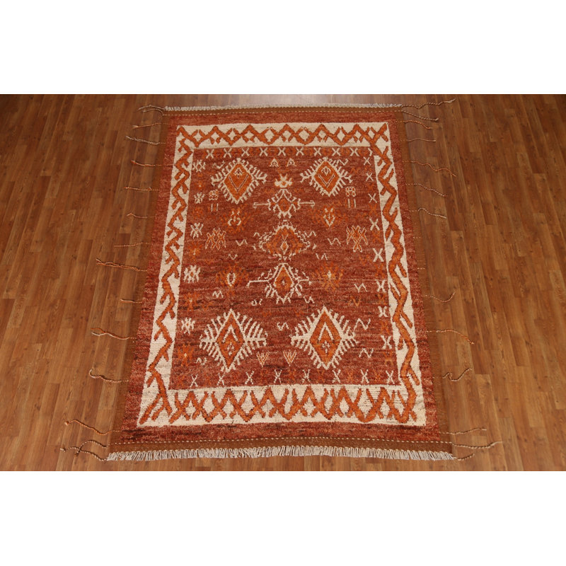 One-of-a-Kind 6' X 9' New Age Wool Area Rug in