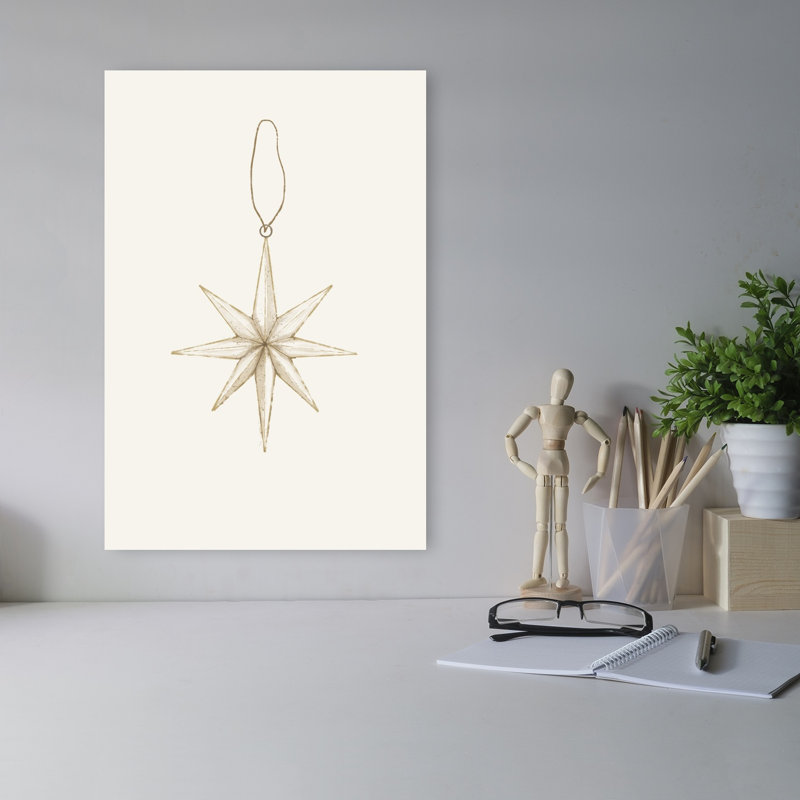 Elegant Holiday Star Classic Elegant Minimalist Landscape Nature Wall Art Print 1 Piece Wrapped Canvas Wall Art