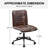 Faux Leather Mid Back Swivel Computer Task Desk Chair-91696633-101109633
