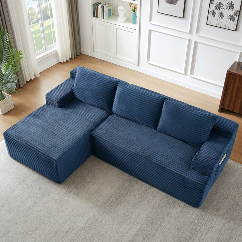 Canapé modulaire en L avec siège profond, sans assemblage requis, canapé modulaire pour salon, chambre à coucher, appartement