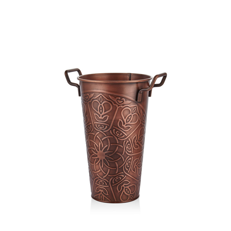 Hejira Handmade Stainless Steel Table Vase, Copper