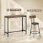 Ensemble de table de bar avec 2 tabourets rembourrés, brun rustique-640997937-640997950-640997948-640997936-640997951