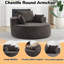 Pas de chaises d'appoint sans assemblage, chaise-lit moderne en chenille de 55 pouces pour la maison
